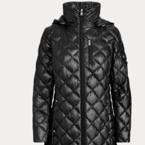 Ralph Lauren Black Quilted Puffer Down Jacket